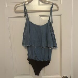 ZARA denim bodysuit